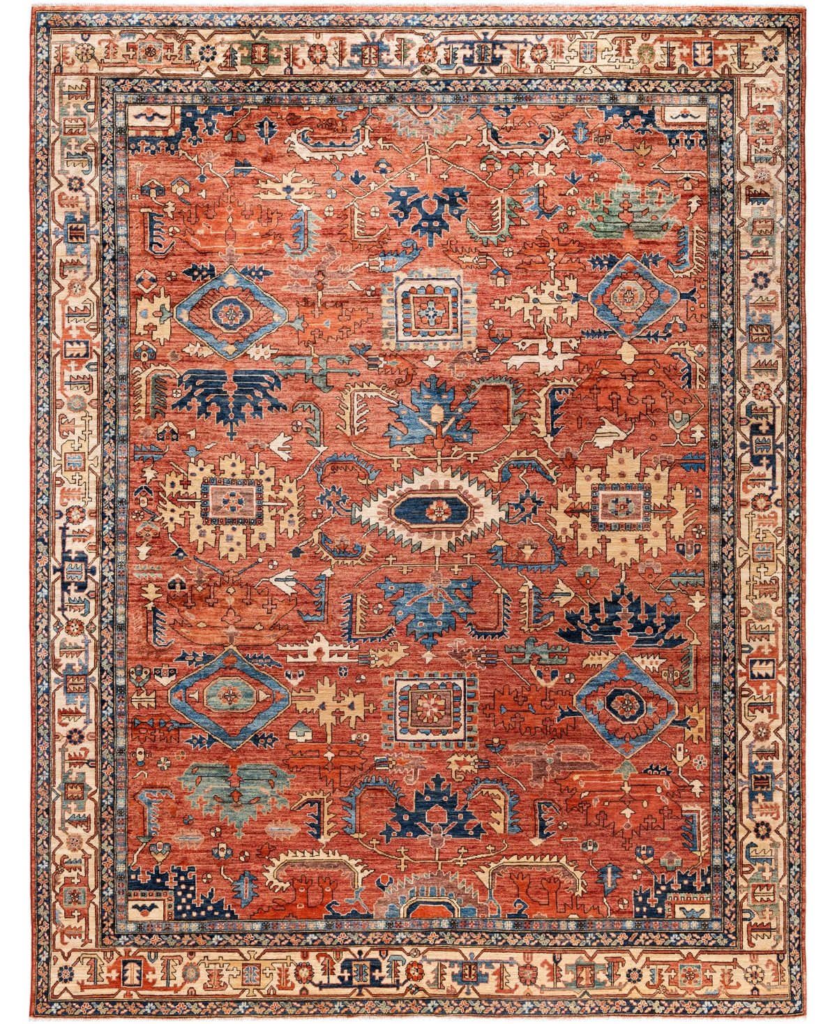 Adorn Hand Woven Rugs Serapi M0103-140 9'x11'9" Area Rug In Red