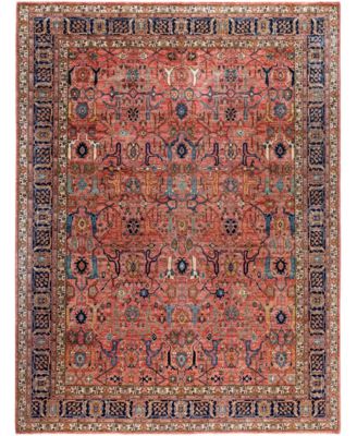 Adorn Hand Woven Rugs Serapi M0103 153 Rug Collection In Pink