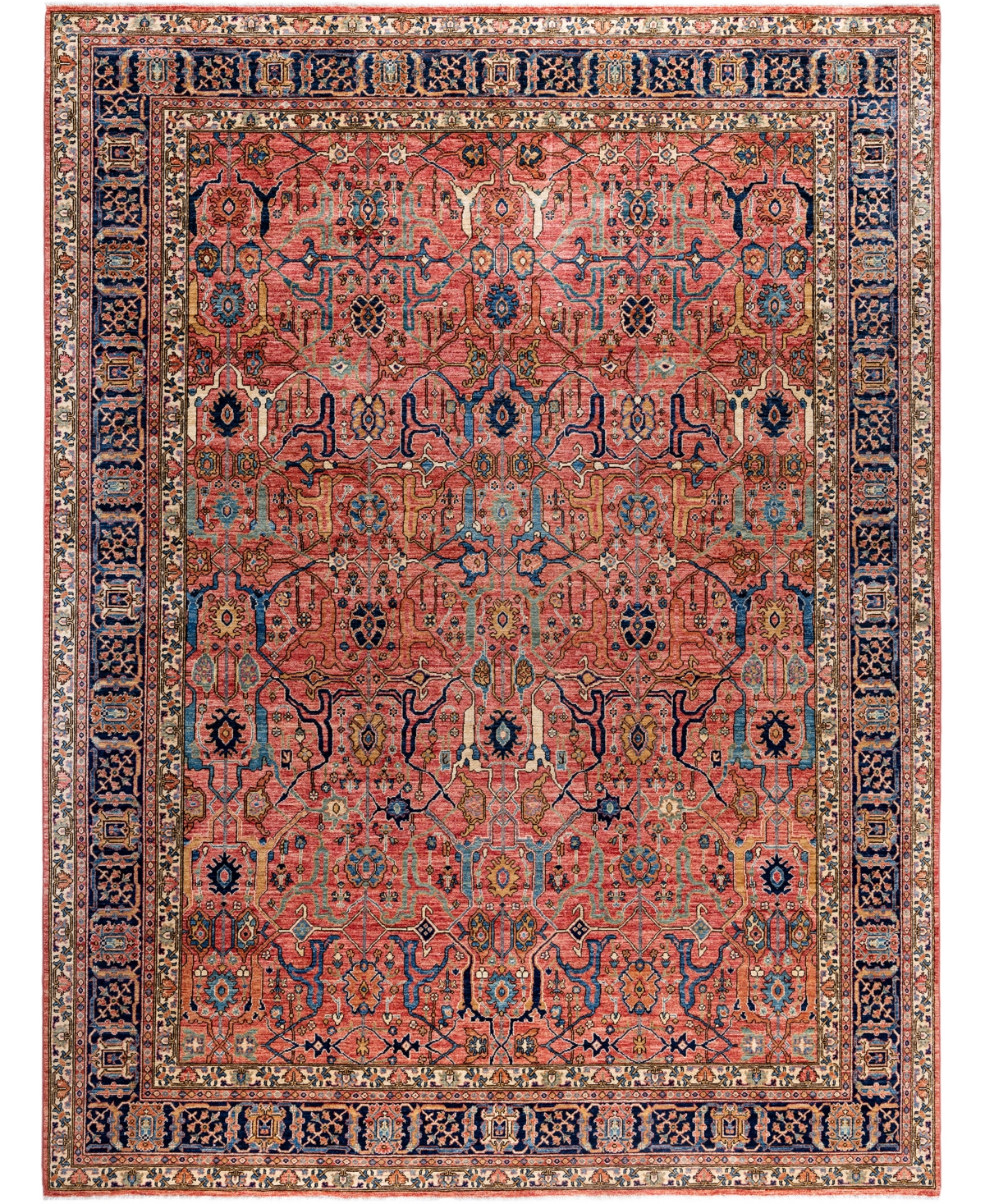 Adorn Hand Woven Rugs Serapi M0103-153 9'2"x12' Area Rug In Pink