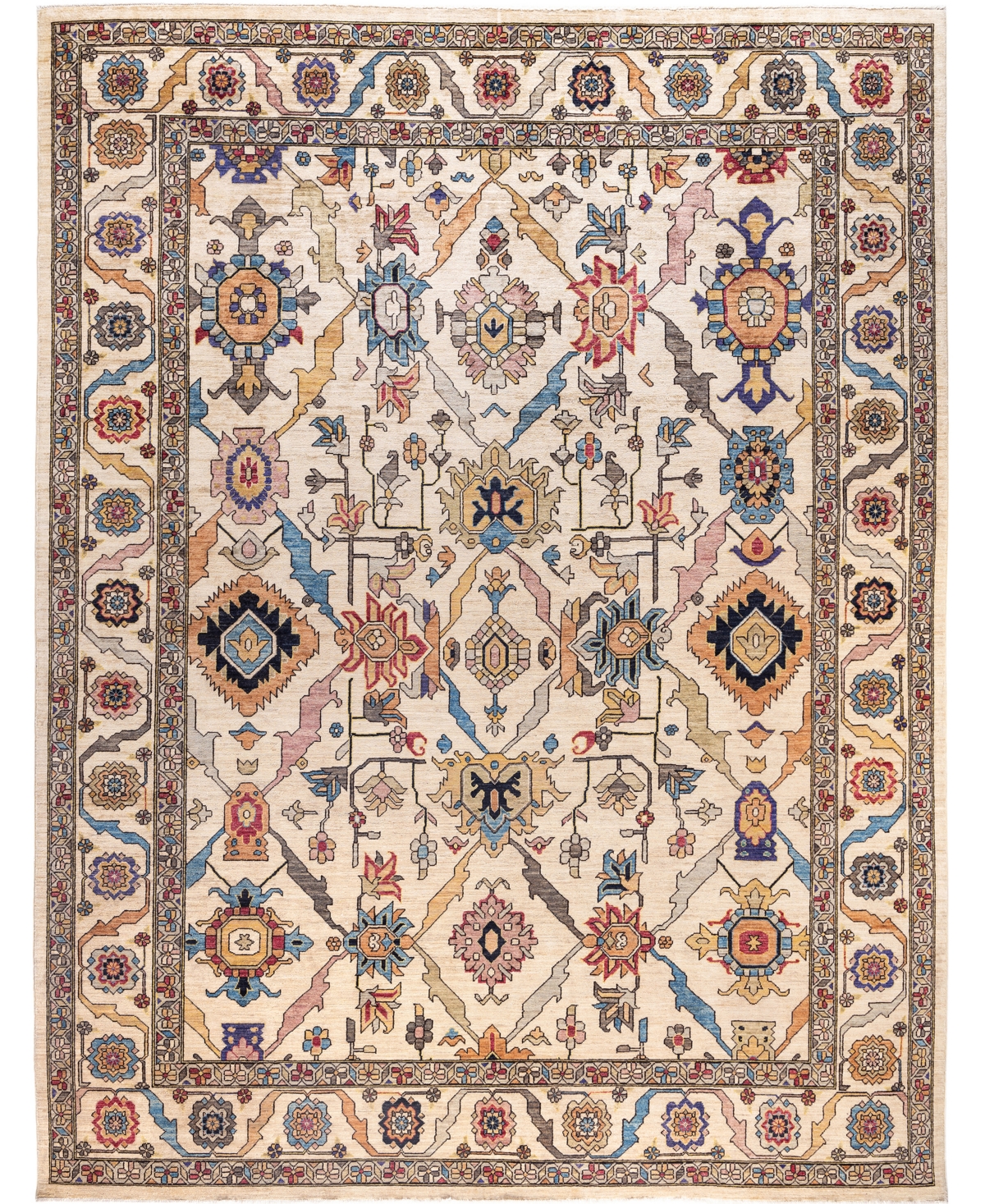 Adorn Hand Woven Rugs Serapi M0103-156 9'1"x11'11" Area Rug In White