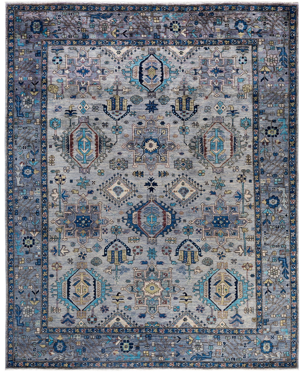 Adorn Hand Woven Rugs Serapi M0103-216 8'x9'11" Area Rug In Gray