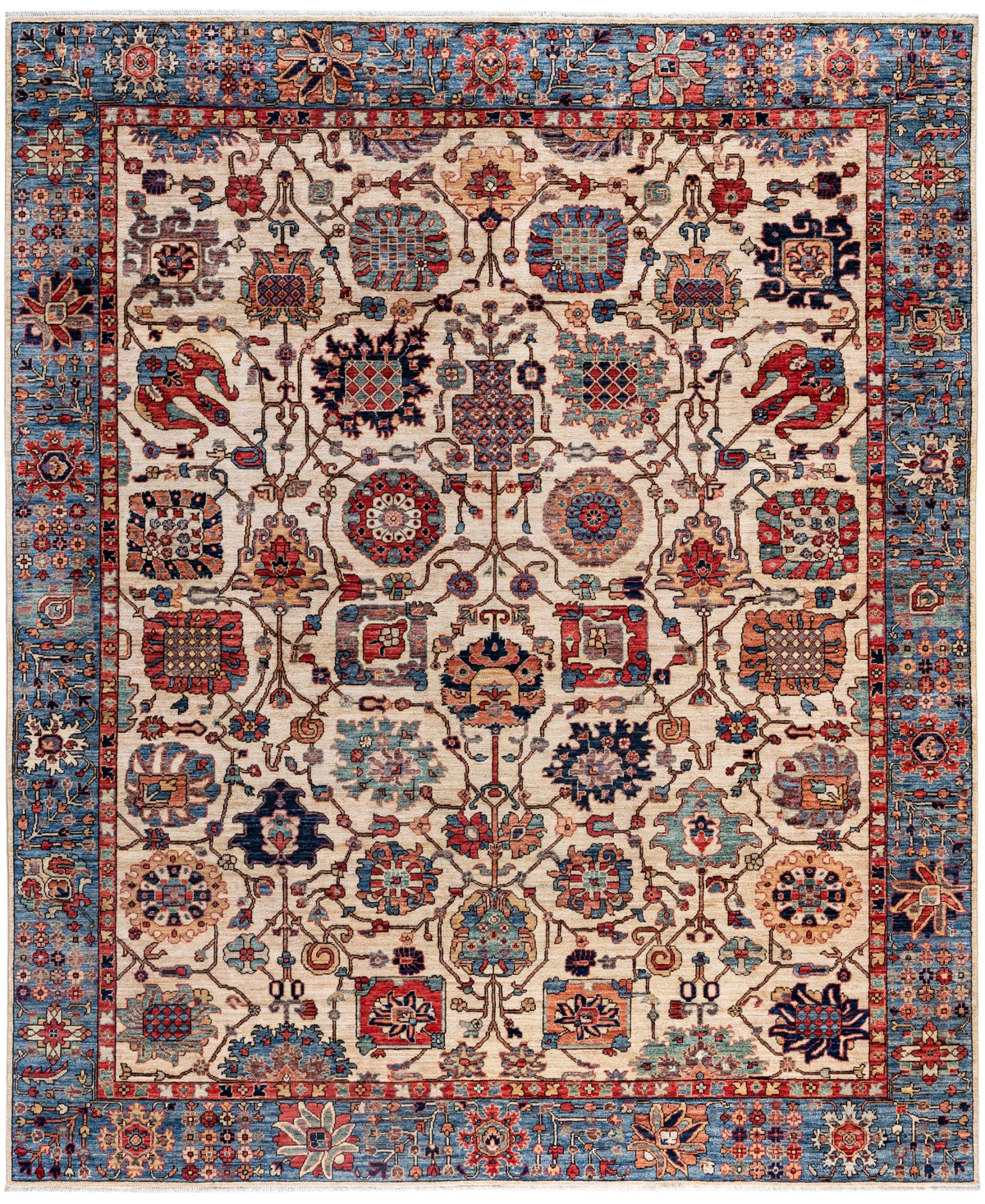 Adorn Hand Woven Rugs Serapi M0103-226 8'1"x9'11" Area Rug In White