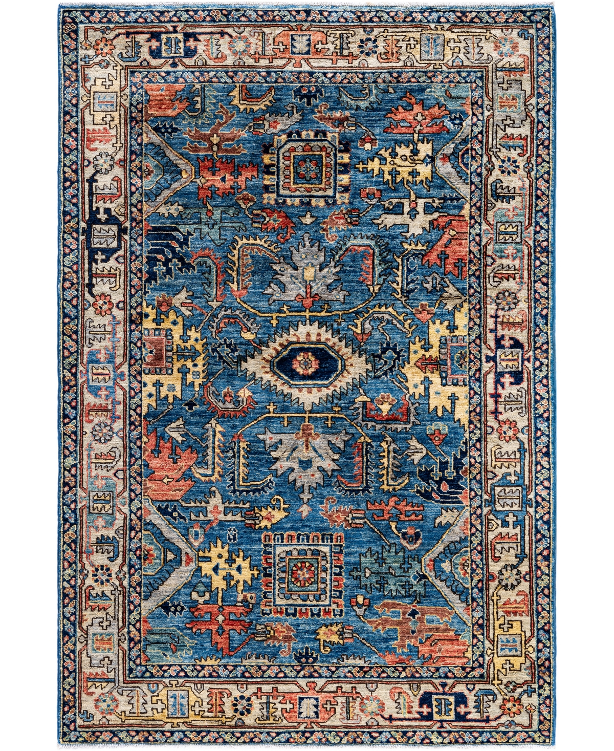 Adorn Hand Woven Rugs Serapi M0103-317 3'11"x5'11" Area Rug In Blue