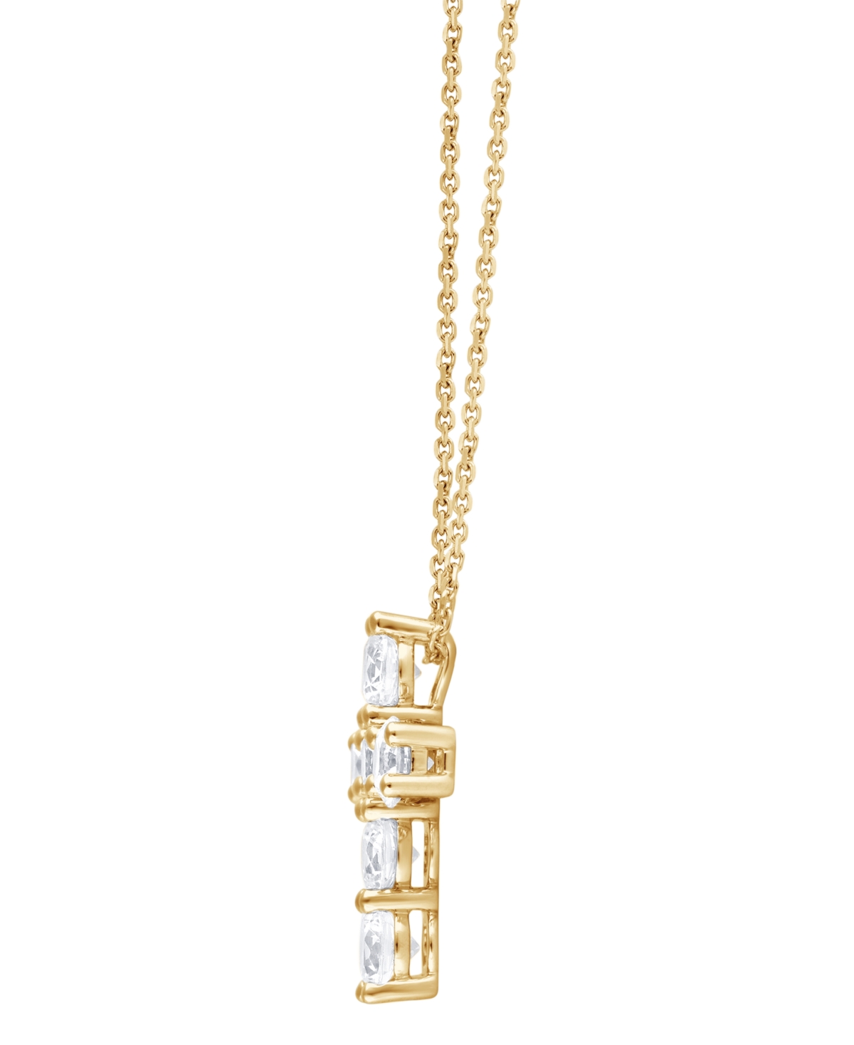 Badgley Mischka Lab Grown Diamond Cross Pendant Necklace (5 Ct. T.w.) In 14k White Gold Or 14k Yellow Gold, 16" + 2" In Gold