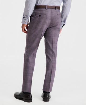 Men's Modern-Fit Plaid Suit Separate Pants