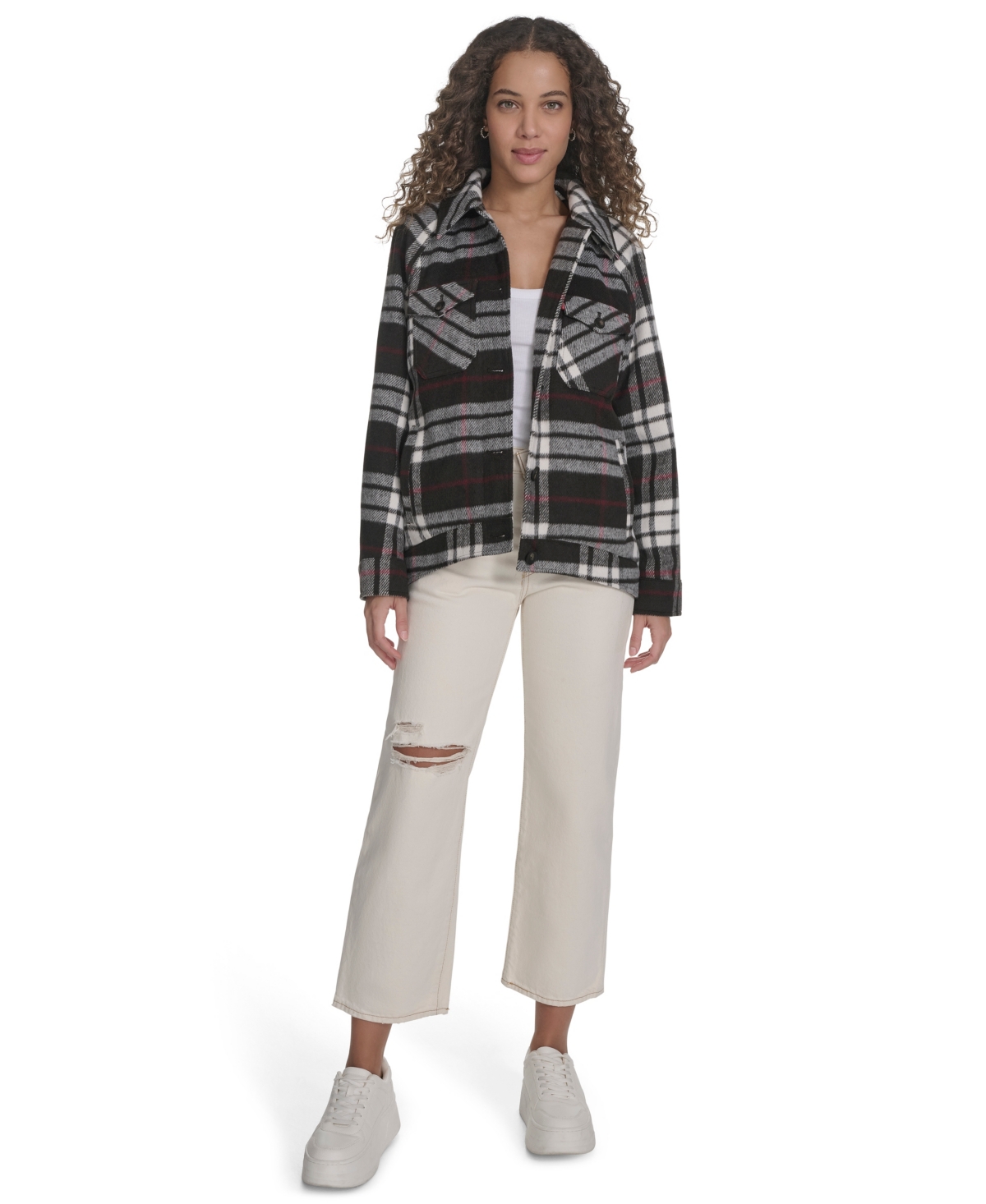 Levi's Women's Wool Blend Shirt Jacket In Black