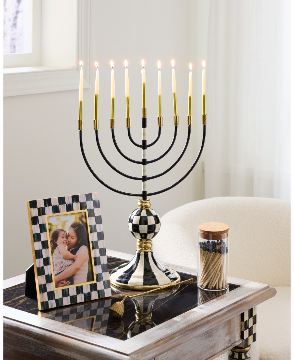 Mackenzie-childs Courtly Menorah In Multi