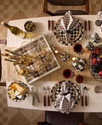 Tartan Mocha Highball Glass, Set of 4