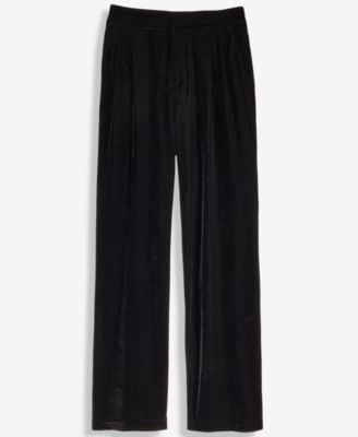 Women's Velvet Wide-Leg Trouser Pants, Macy's Exclusive