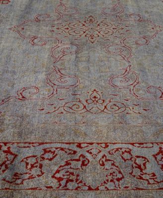 Adorn Hand Woven Rugs Fine Vibrance M1494 Rug Collection In Gray