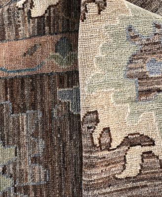 Adorn Hand Woven Rugs Colorful Oushak M0103 31 Rug Collection In Brown