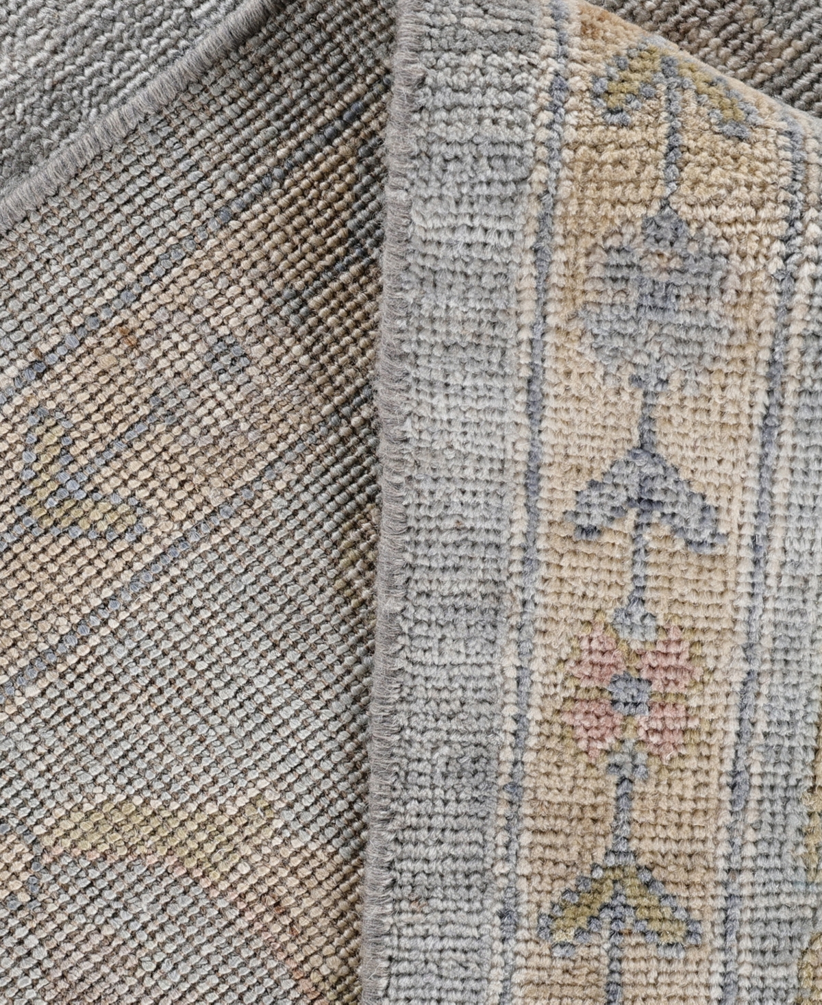 Adorn Hand Woven Rugs Colorful Oushak M0103-49 8'4"x9'11" Area Rug In Gray