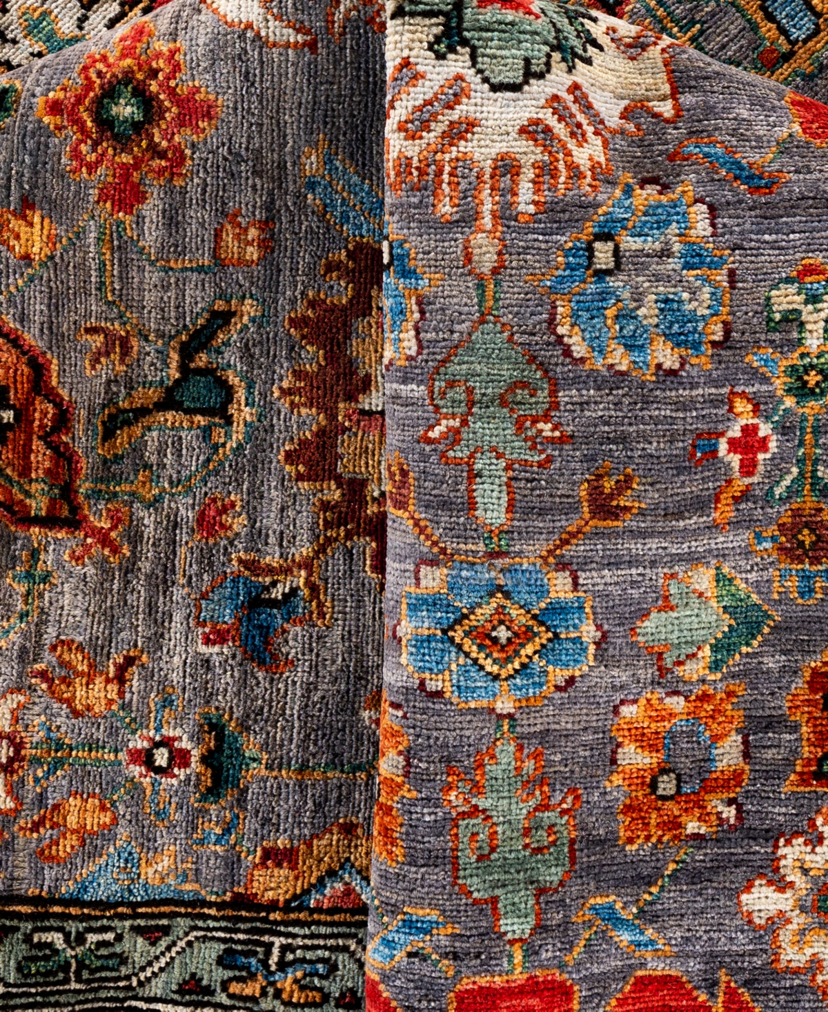 Adorn Hand Woven Rugs Serapi M0103-89 9'3"x11'9" Area Rug In Gray