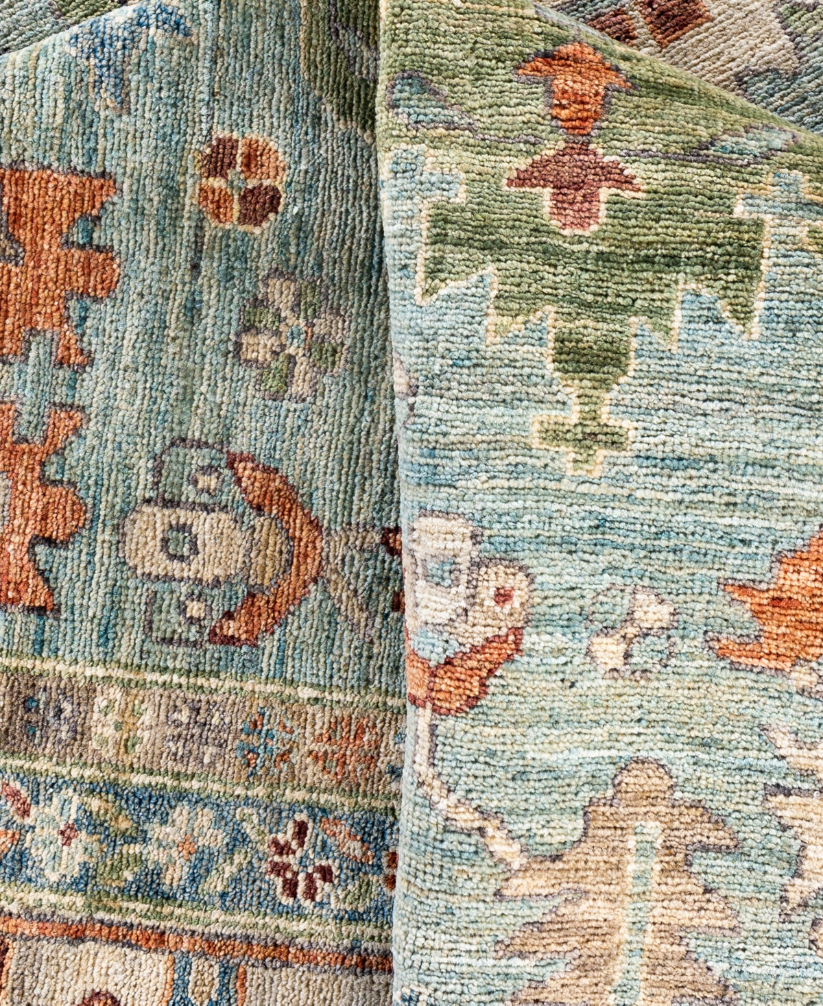 Adorn Hand Woven Rugs Serapi M0103-94 9'3"x11'10" Area Rug In Green