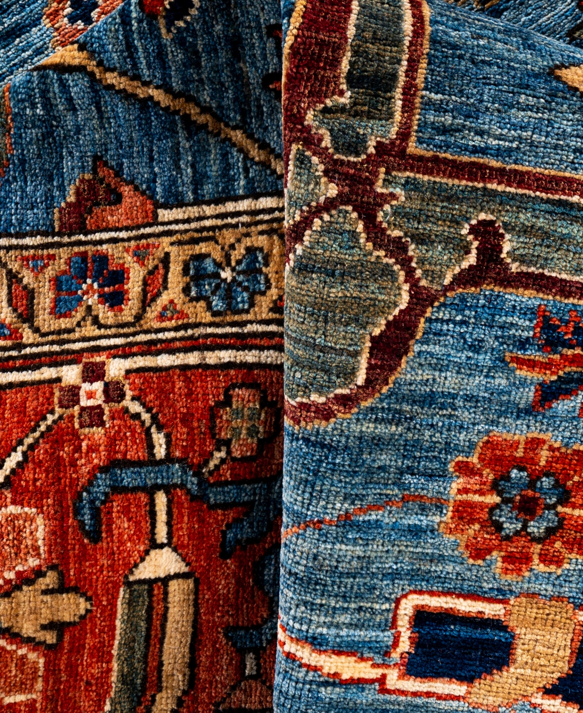 Adorn Hand Woven Rugs Serapi M0103-99 9'x11'11" Area Rug In Blue