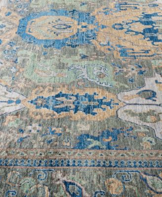 Adorn Hand Woven Rugs Serapi M0103 113 Rug Collection In Gray