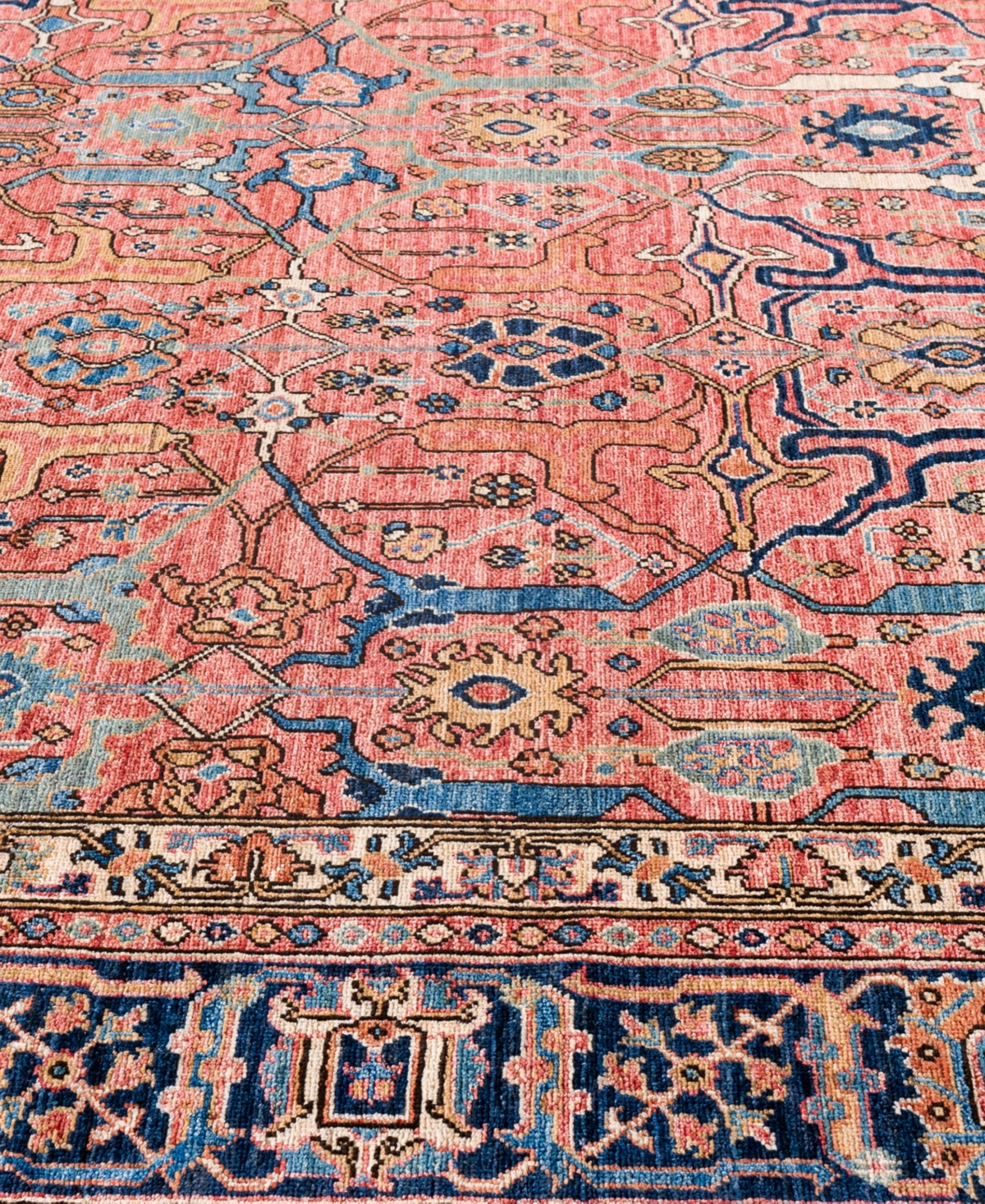 Adorn Hand Woven Rugs Serapi M0103-153 9'2"x12' Area Rug In Pink