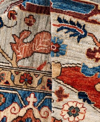 Adorn Hand Woven Rugs Serapi M0103 184 Rug Collection In Gray