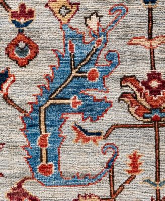 Adorn Hand Woven Rugs Serapi M0103 195 Rug Collection In Gray