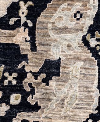 Adorn Hand Woven Rugs Serapi M0103 205 Rug Collection In Black