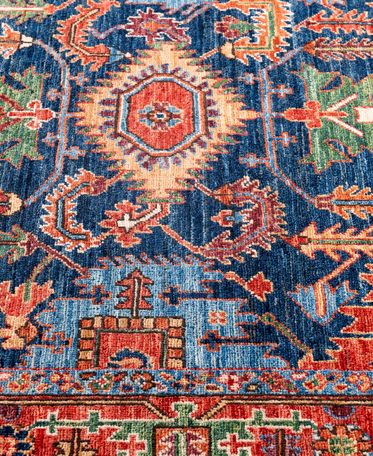 Adorn Hand Woven Rugs Serapi M0103-292 4'1"x5'9" Area Rug In Blue