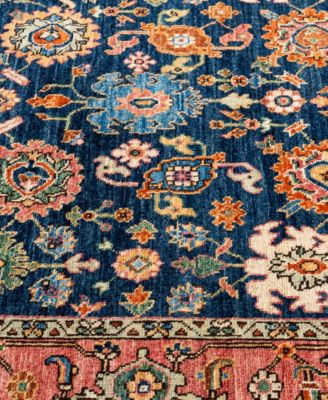 Adorn Hand Woven Rugs Serapi M0103 322 Rug Collection In Blue