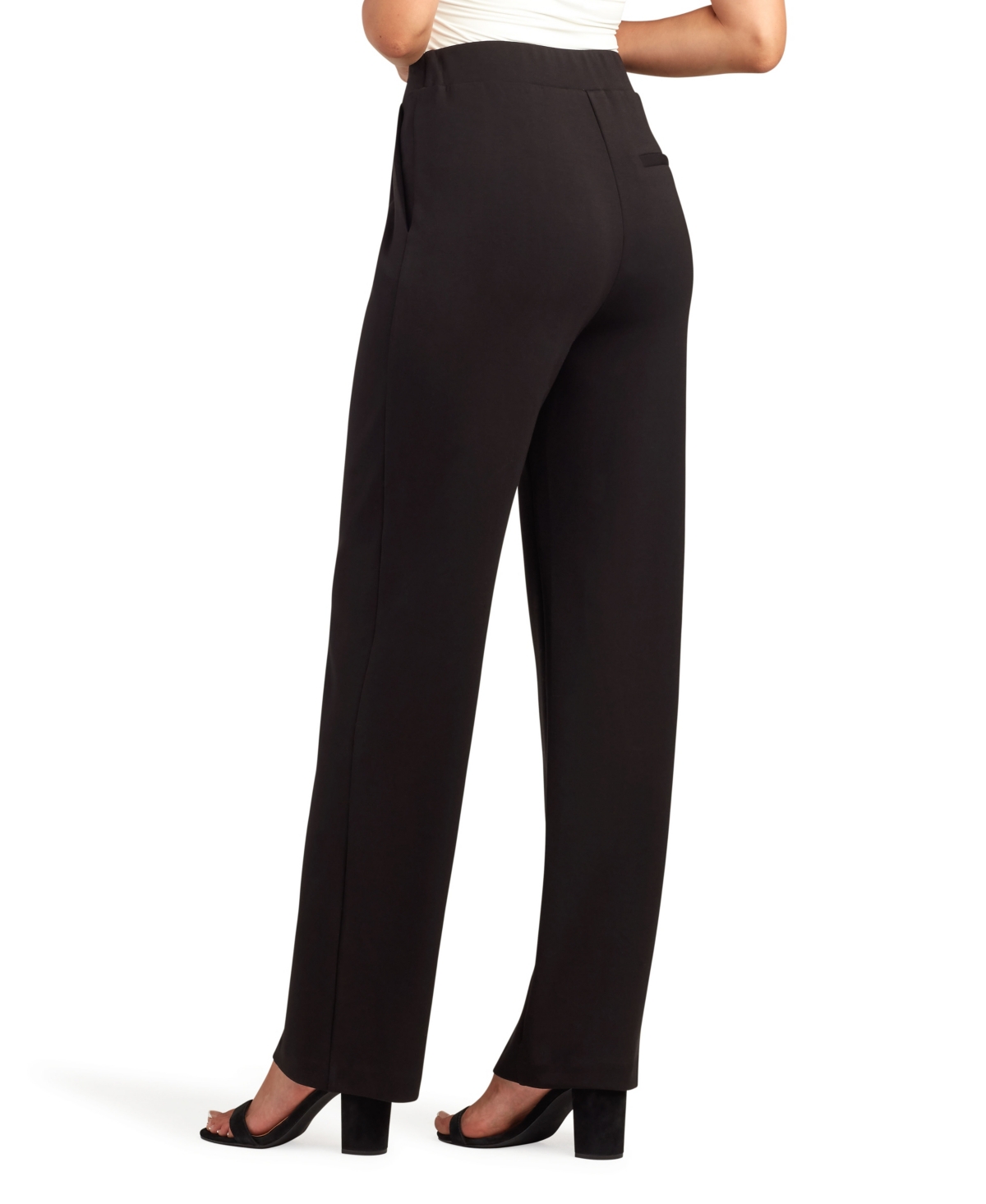 Bcx Women's Wide Leg Elastic Waistband Pants In Black