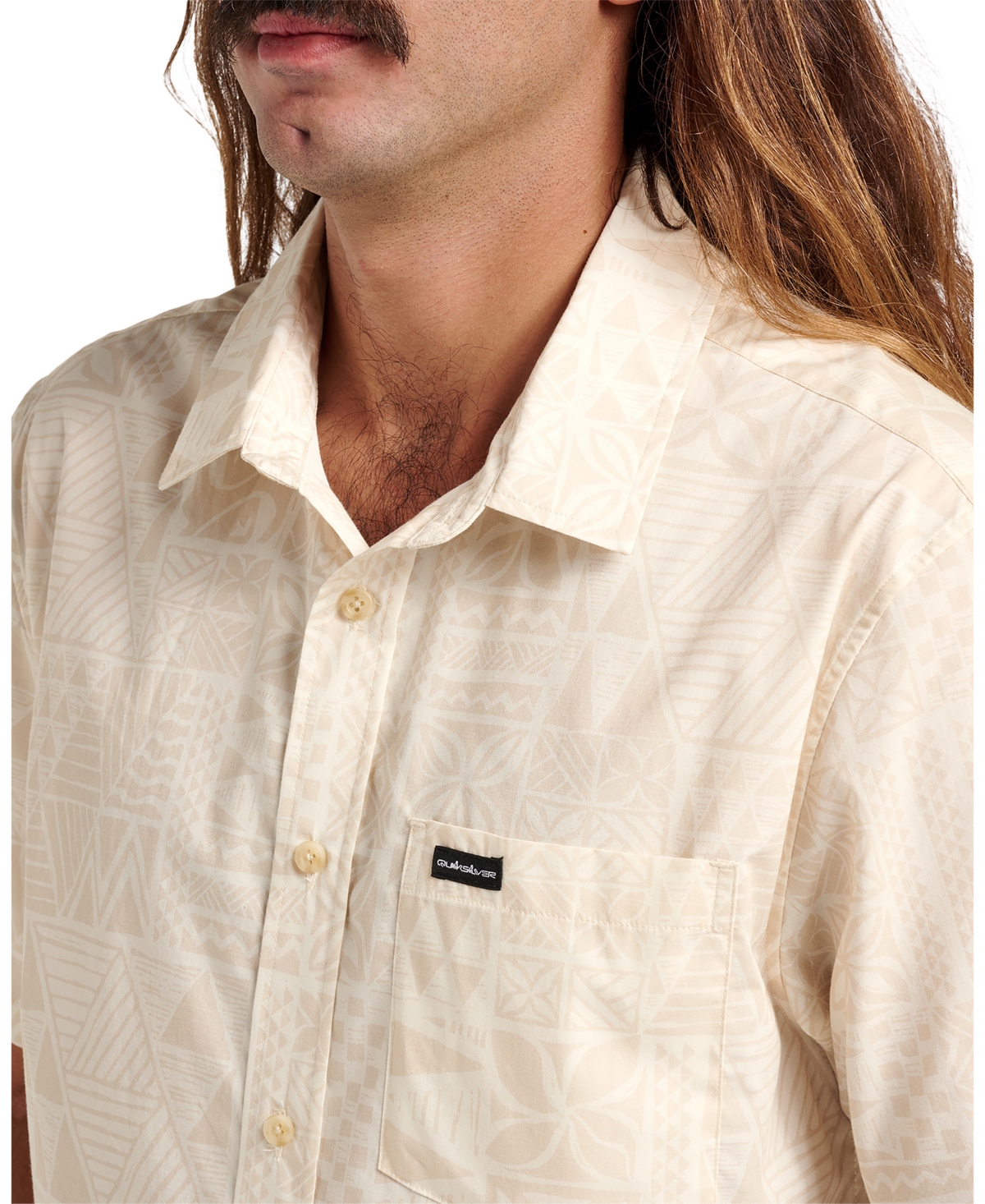 Quiksilver Men's Makaha Classic Short Sleeve Shirt In White