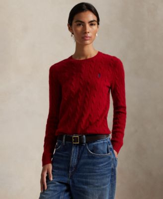Polo Ralph Lauren - Women's Cable Wool-Cashmere Crewneck Sweater