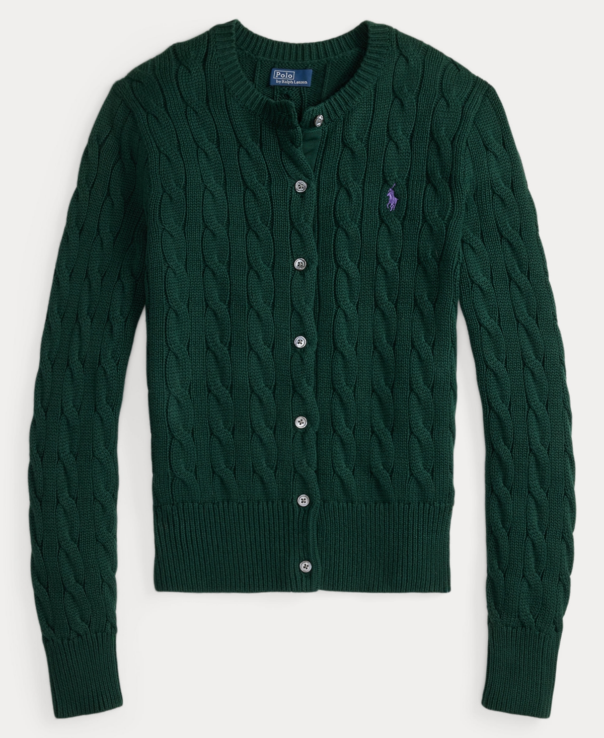 Polo Ralph Lauren Cable-knit Cardigan In Green