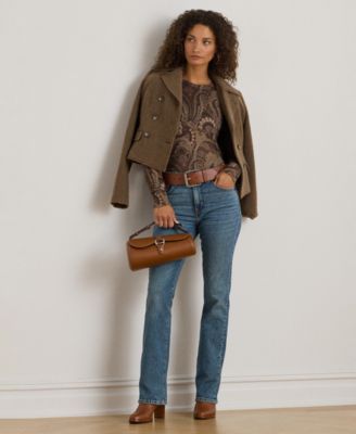 Women's Paisley Print Crewneck Sweater