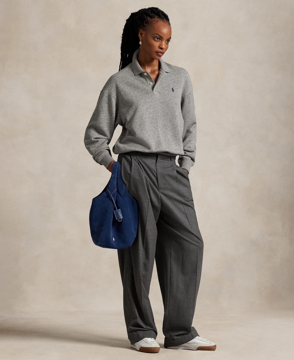 Polo Ralph Lauren Women's Polo Long Sleeve Sweatshirt In Gray