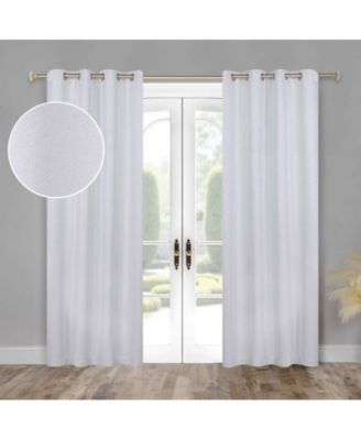 Neal 100% Blackout Solid Machine Washable Curtains, Set of 2 Panels, 52"x108
