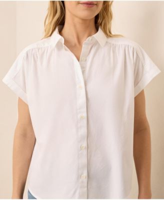 Women's Organic Cotton All Day Poplin Shirred Shirt