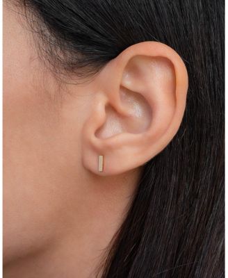 14k GoldBar Stud Earrings