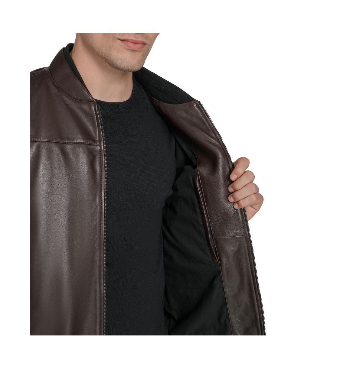 Andrew Marc Black Label Men's Weston Leather Jacket In Brown
