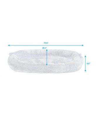 XL Memory Foam Human Pet Bed with Pocket and Handle