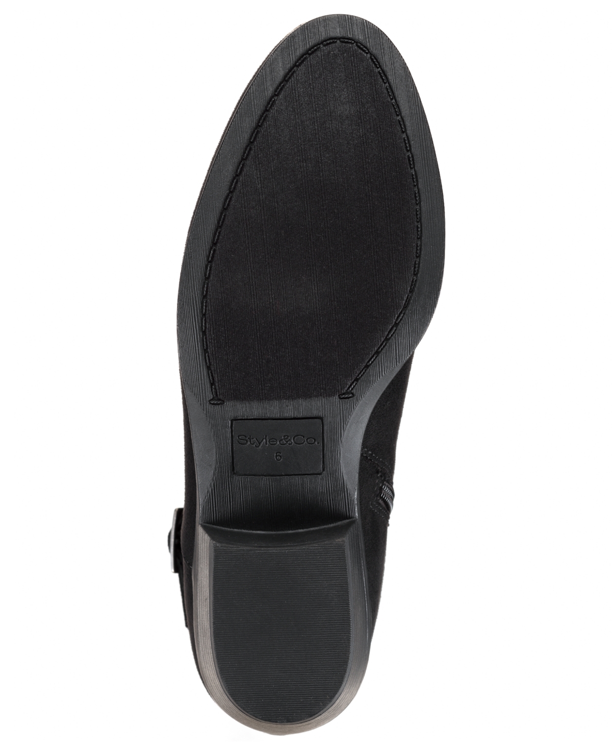 Style & Co Women's Willaa Belt Block Heel Booties, Macy's Exclusive In Black