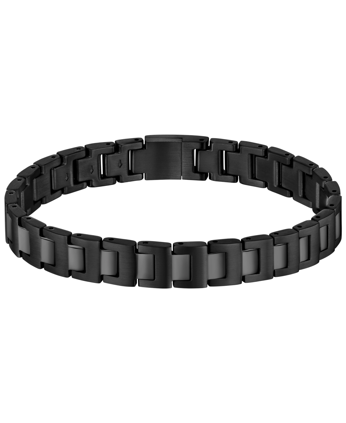 Hugo Boss Candor Ionic Plated Thin Gold Stainless Steel Bracelet In Black