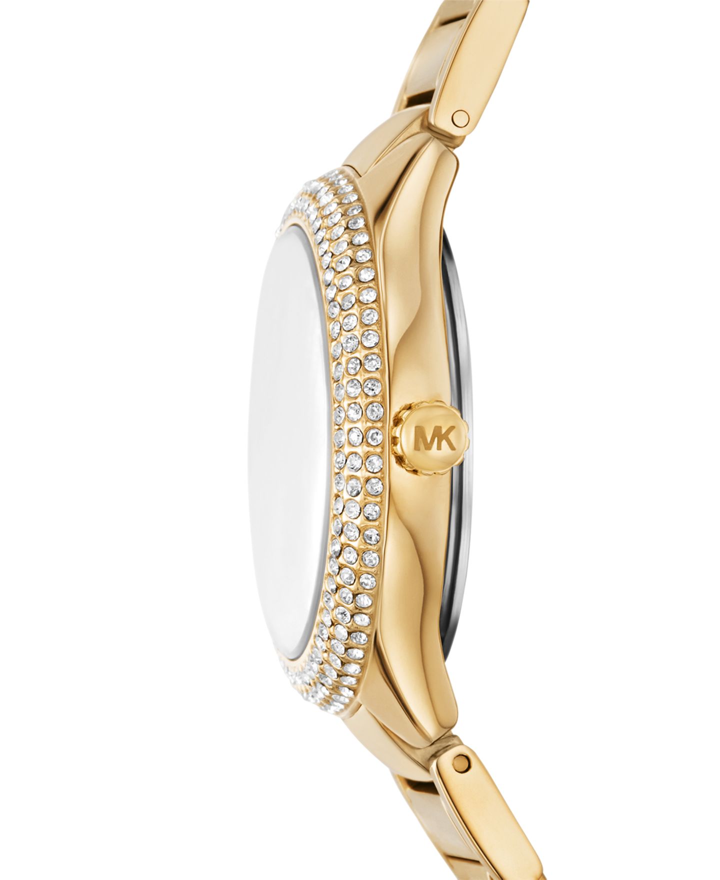 Женские часы Michael Kors Sylvia Three-Hand Gold-Tone Stainless Steel Watch, 33mm — фото 3