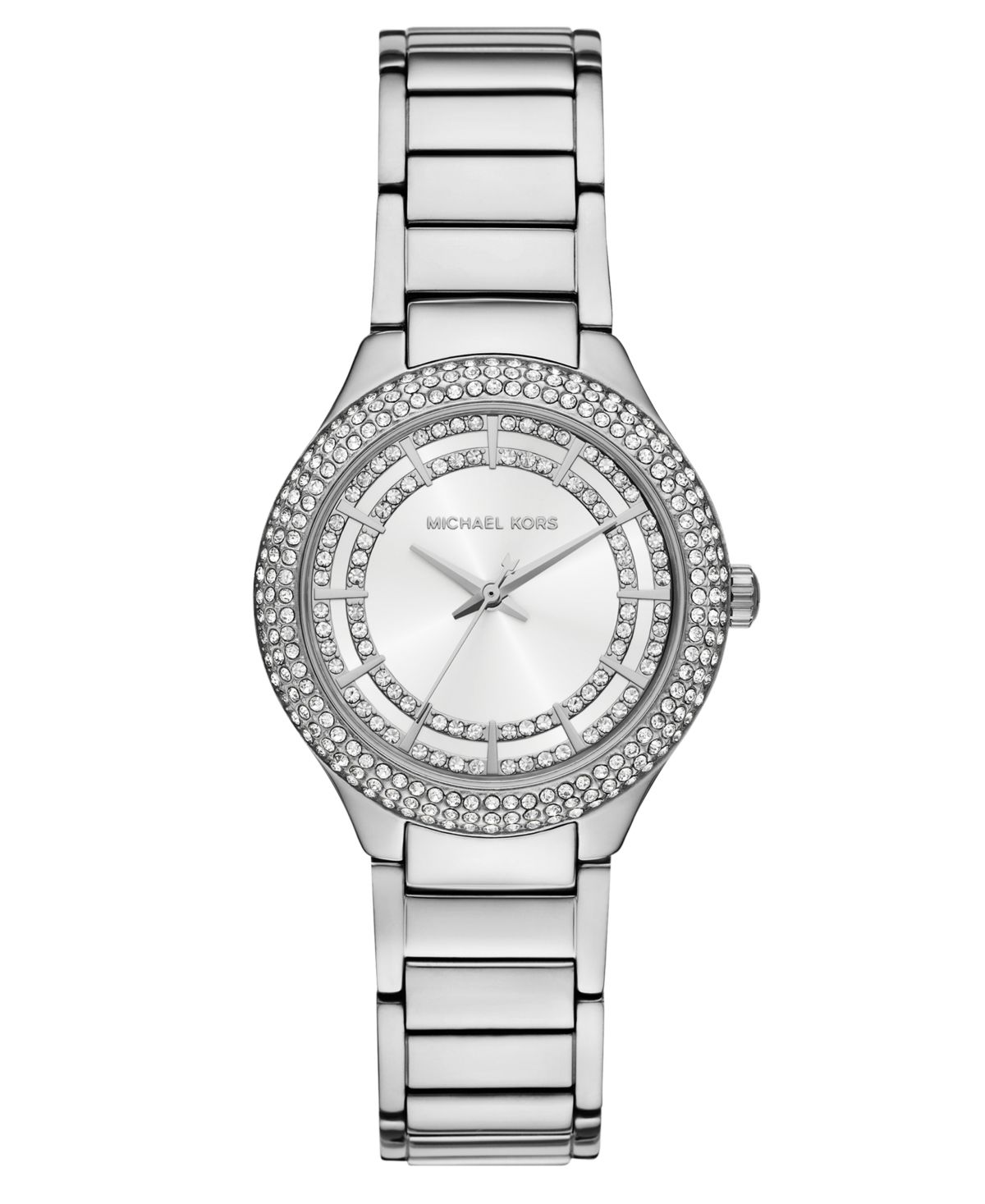 Женские часы Sylvia Серебристые часы из нержавеющей стали с тремя стрелками, 33 мм