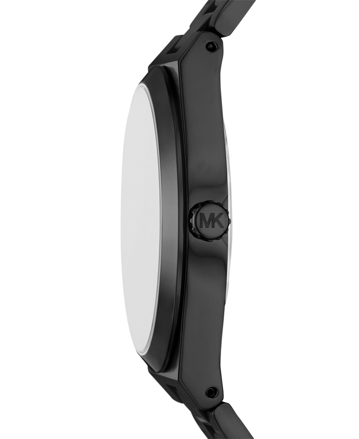 Michael Kors Men'sâ Lennox Three-hand Black Ip Stainless Steel Watch, 43mm In Black