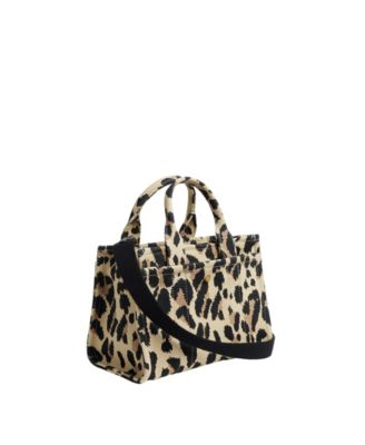 Cargo Mini Canvas Leopard Print Tote Bag 20