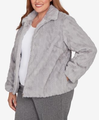 Plus Size Jet Setter Sculpted Zip Up Jacket
