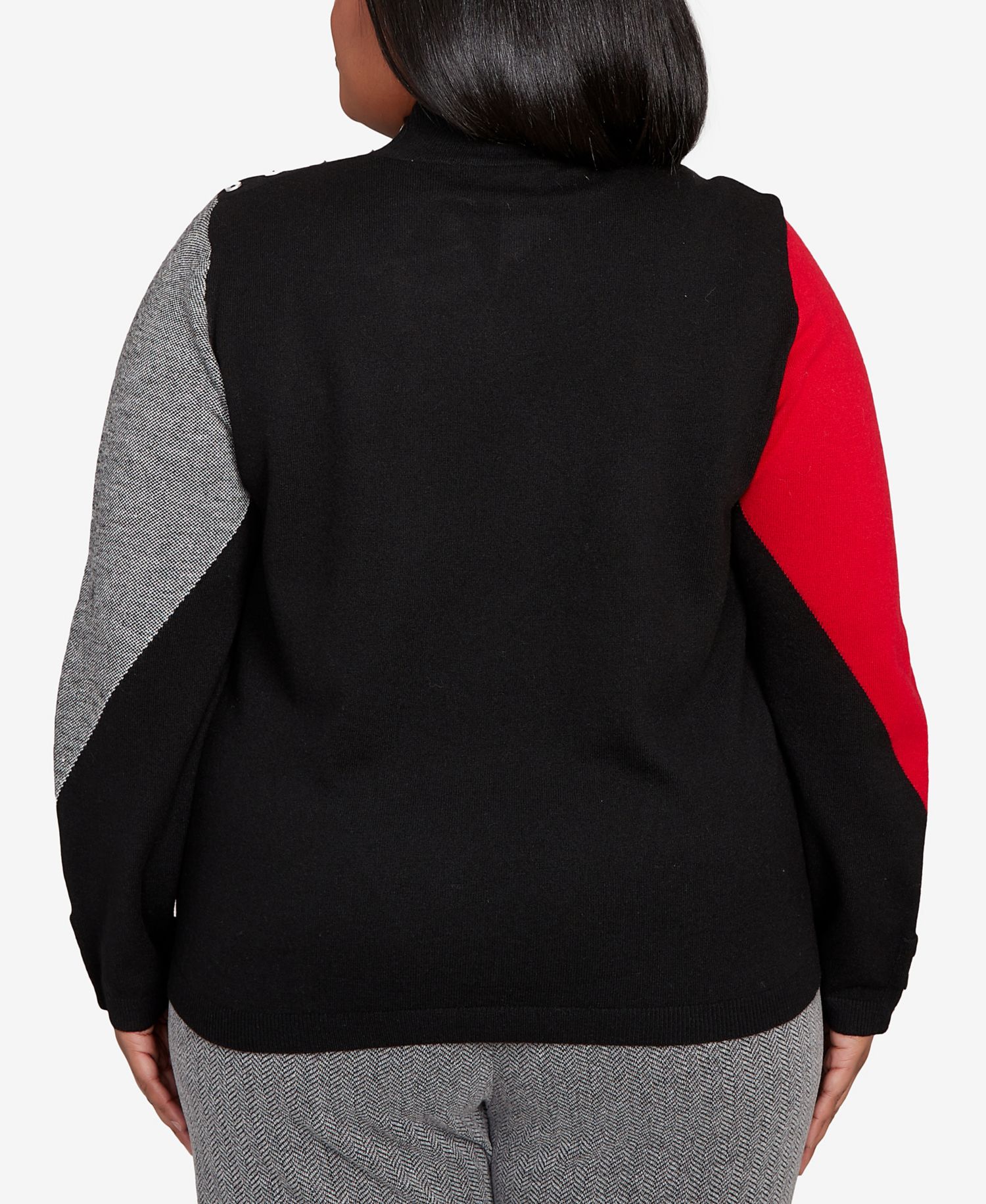 Plus Size Jet Setter Geometric Inner Two in One Sweater