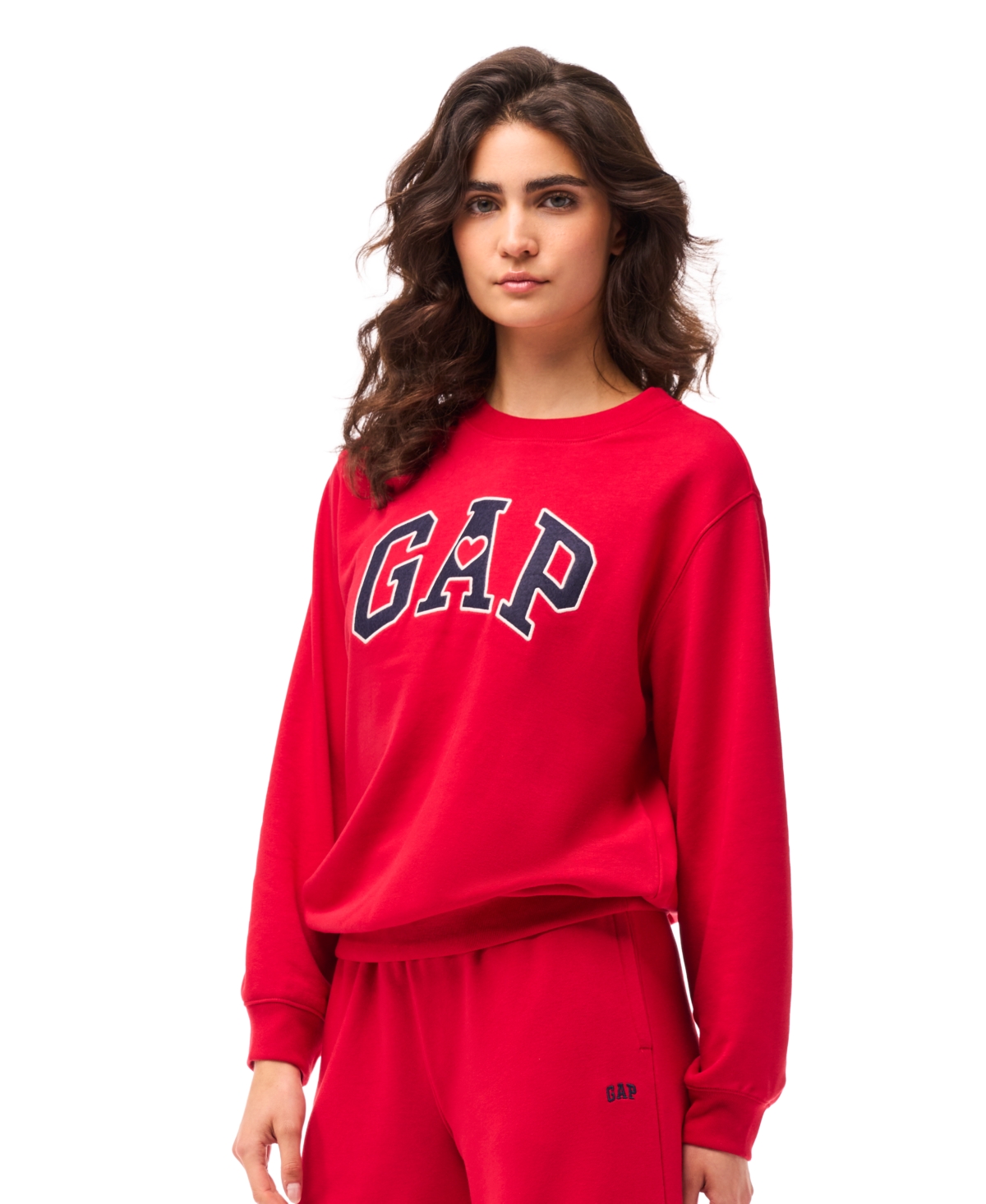 Gap Women's Crewneck Long Sleeve Top In Red