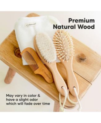 Baby Hair Brush, Oval Cradle Cap Brush, Soft Baby Brush for Infant, Newborn Hairbrush for Girls, Boys, Baby Scalp Brush