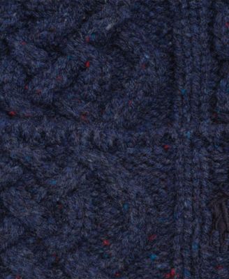 Men's Tweed Cable Cuff Beanie