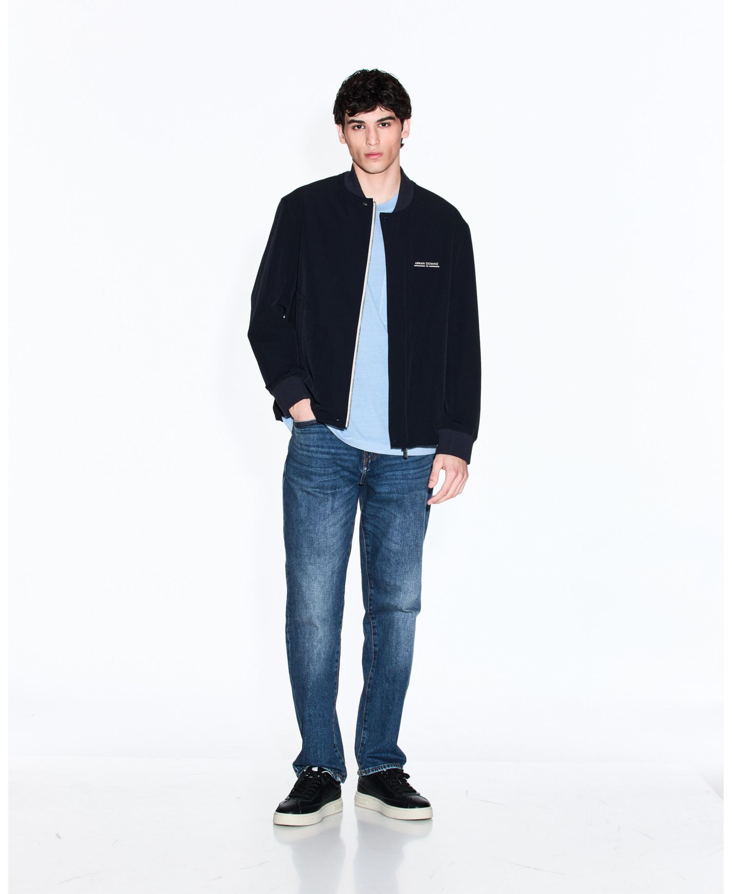 Men's Nylon Graphic Bomber Jacket