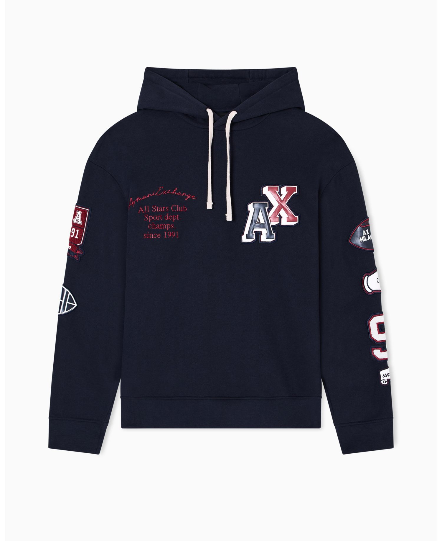 Men's Embroidered Multi Badge Hoodie